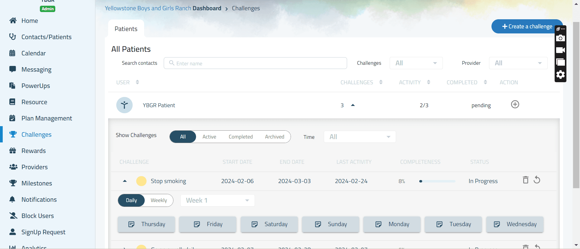 Healthcare management platform interface for clinical workflows and patient data